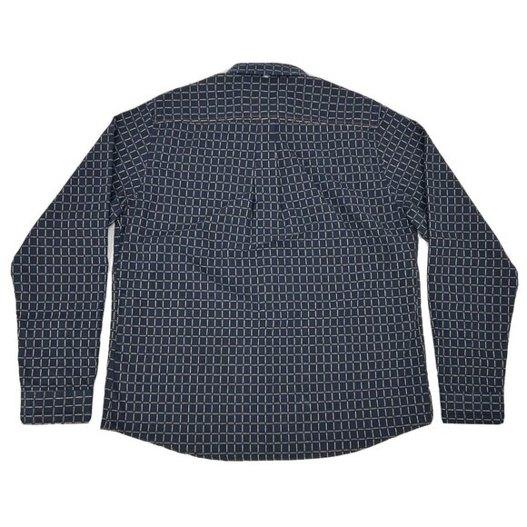 Descendant of Thieves Shirt Men 2XL Blue Squares Button Down 107 Limited Edition - Picture 6 of 10